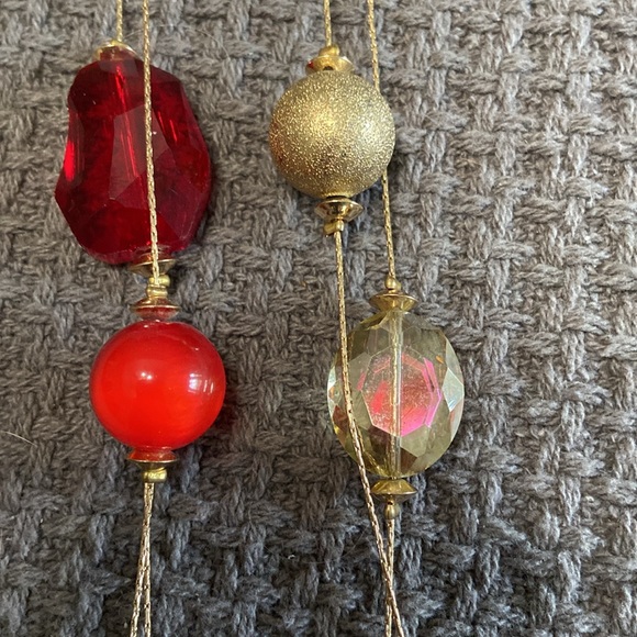 Red and Gold Long Necklace - Picture 6 of 7